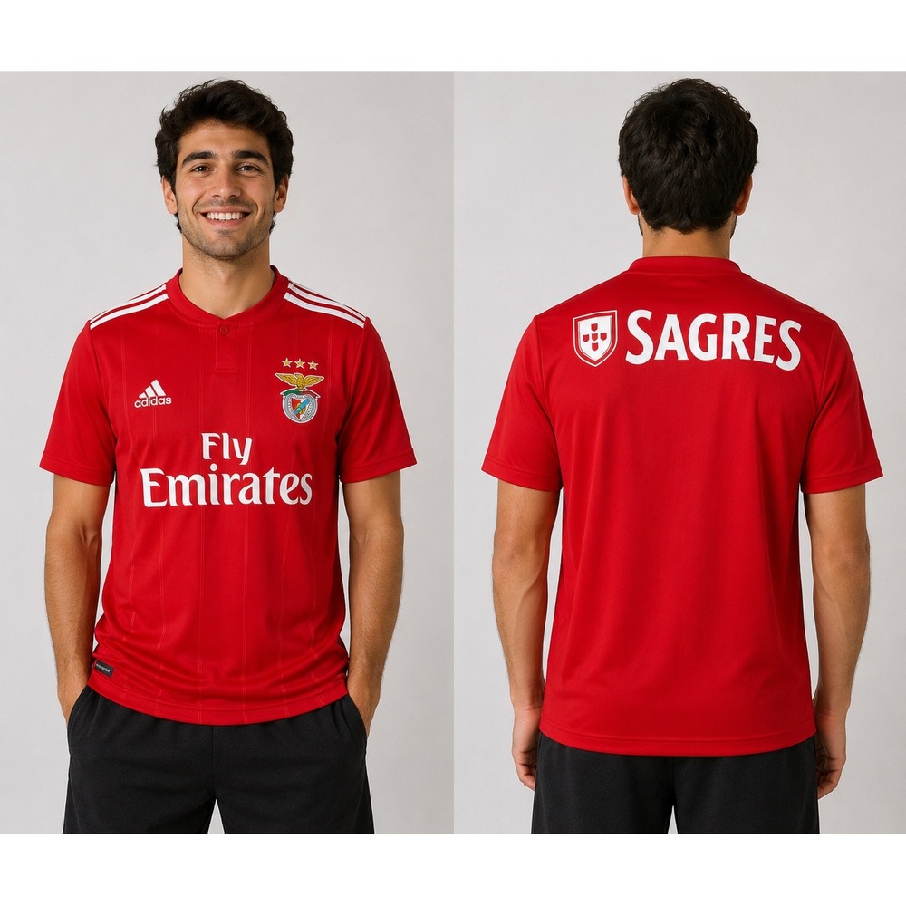 Adidas SL Benfica Soccer Jersey Fly Emirates Home Shirt Red Mens Size M